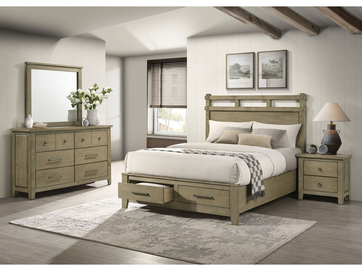 Hazlewood Vineyard Oak 4-piece Queen Storage Bedroom Set by Coaster at Eve Furniture
