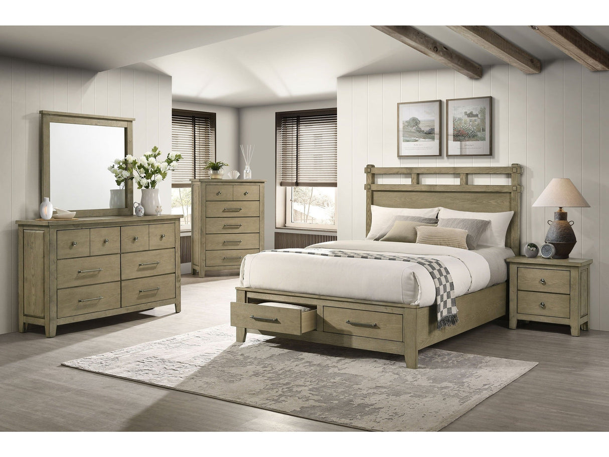 Hazlewood Vineyard Oak 5-piece Eastern King Storage Bedroom Set by Coaster at Eve Furniture