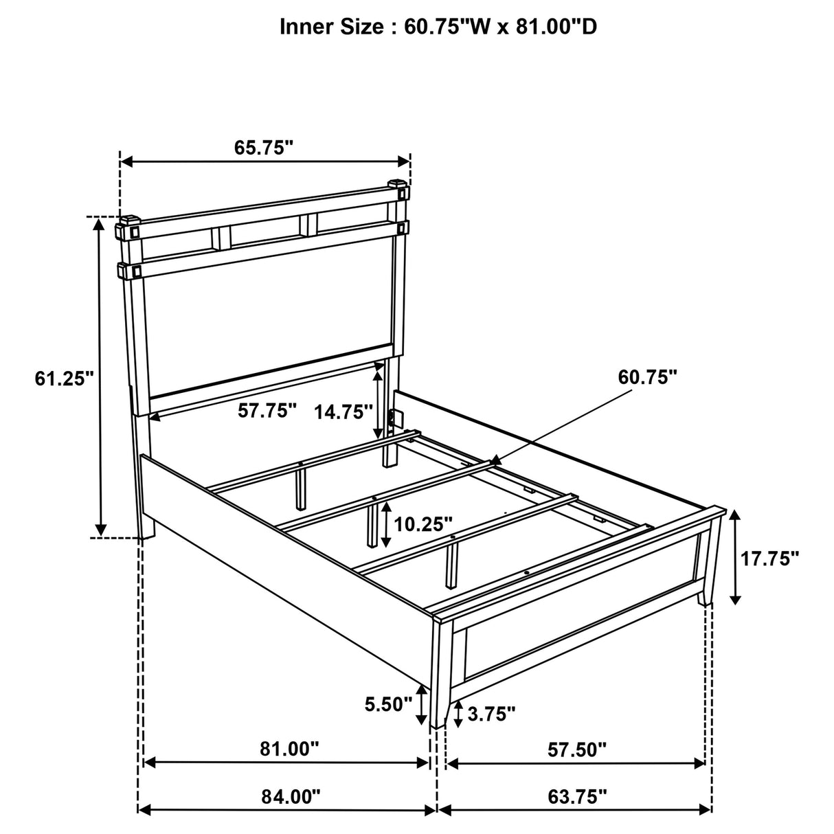 Hazlewood Vineyard Oak 61-inch Queen Panel Bed by Coaster at Eve Furniture