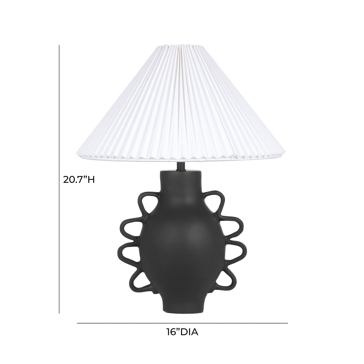 Hazza Pleated Table Lamp by TOV Furniture at Eve Furniture