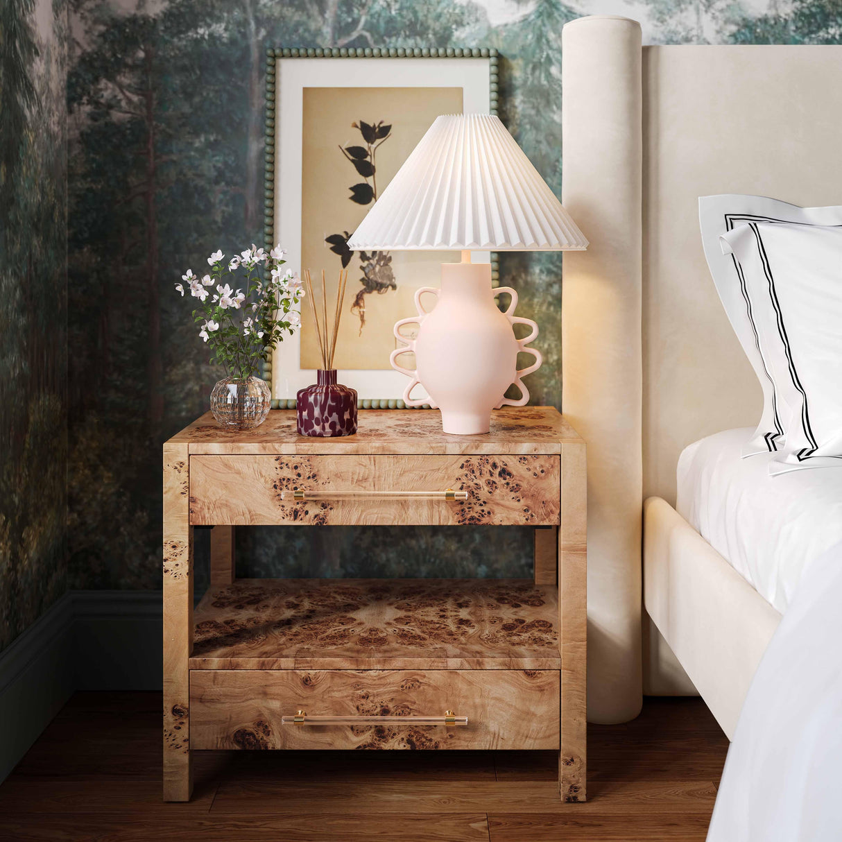 Hazza Pleated Table Lamp by TOV Furniture at Eve Furniture