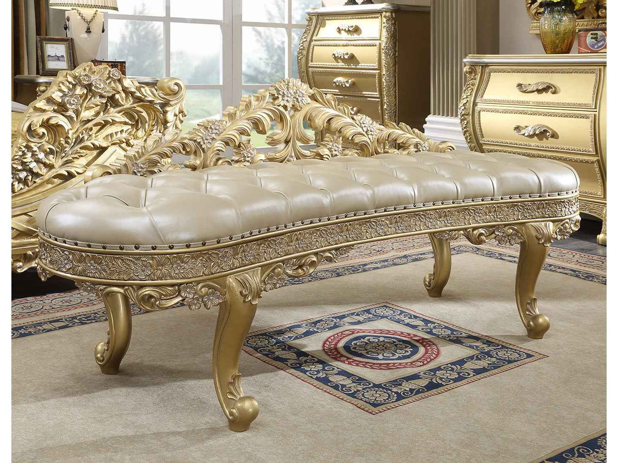 HD-1801 Bright Gold Bench