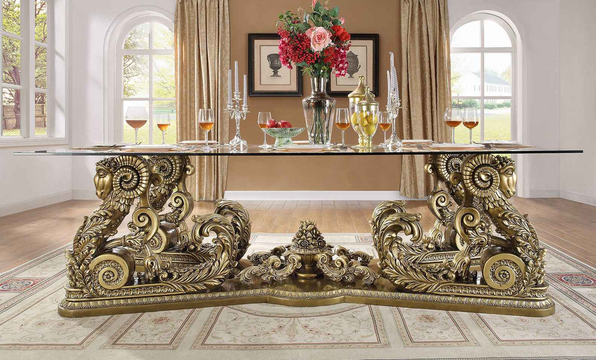 HD-1802 Bronze 7-Piece Dining Room Set by Homey Design at Eve Furniture