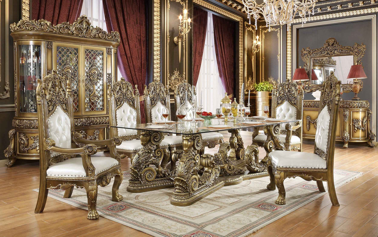 HD-1802 Bronze 7-Piece Dining Room Set by Homey Design at Eve Furniture
