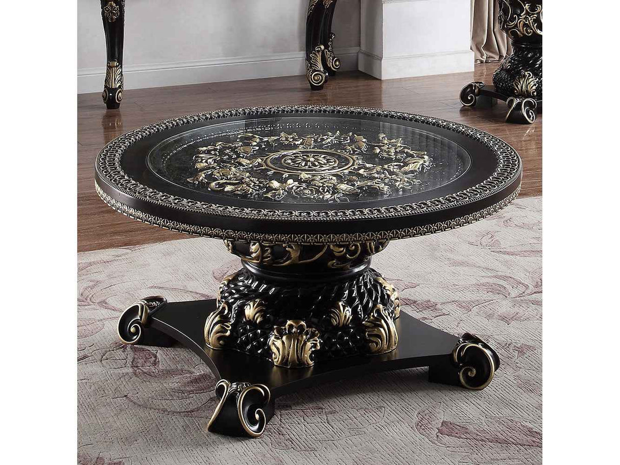 HD-328B Black Enamel Coffee Table by Homey Design at Eve Furniture