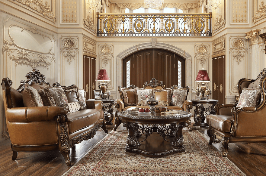 HD-555 Custom Mohawk Finish 3-Piece Living Room Set