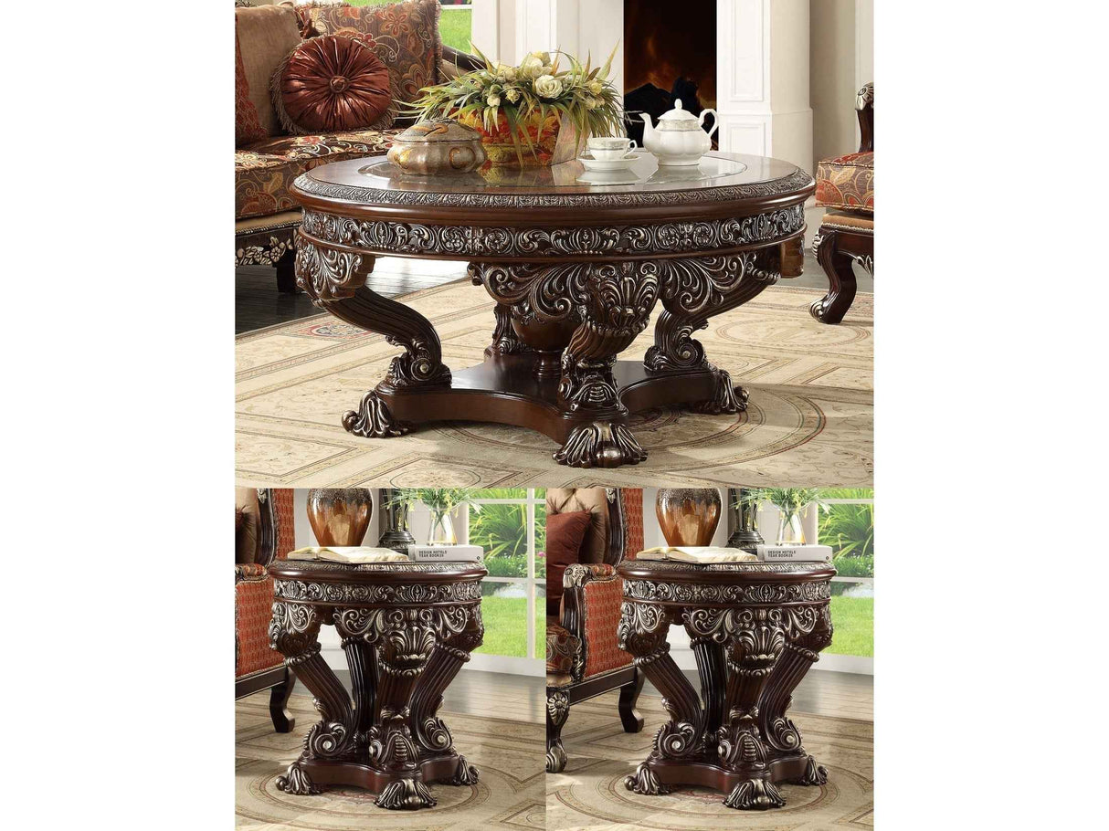 HD-8017 Brown Cherry 3-Piece Coffee Table Set by Homey Design at Eve Furniture