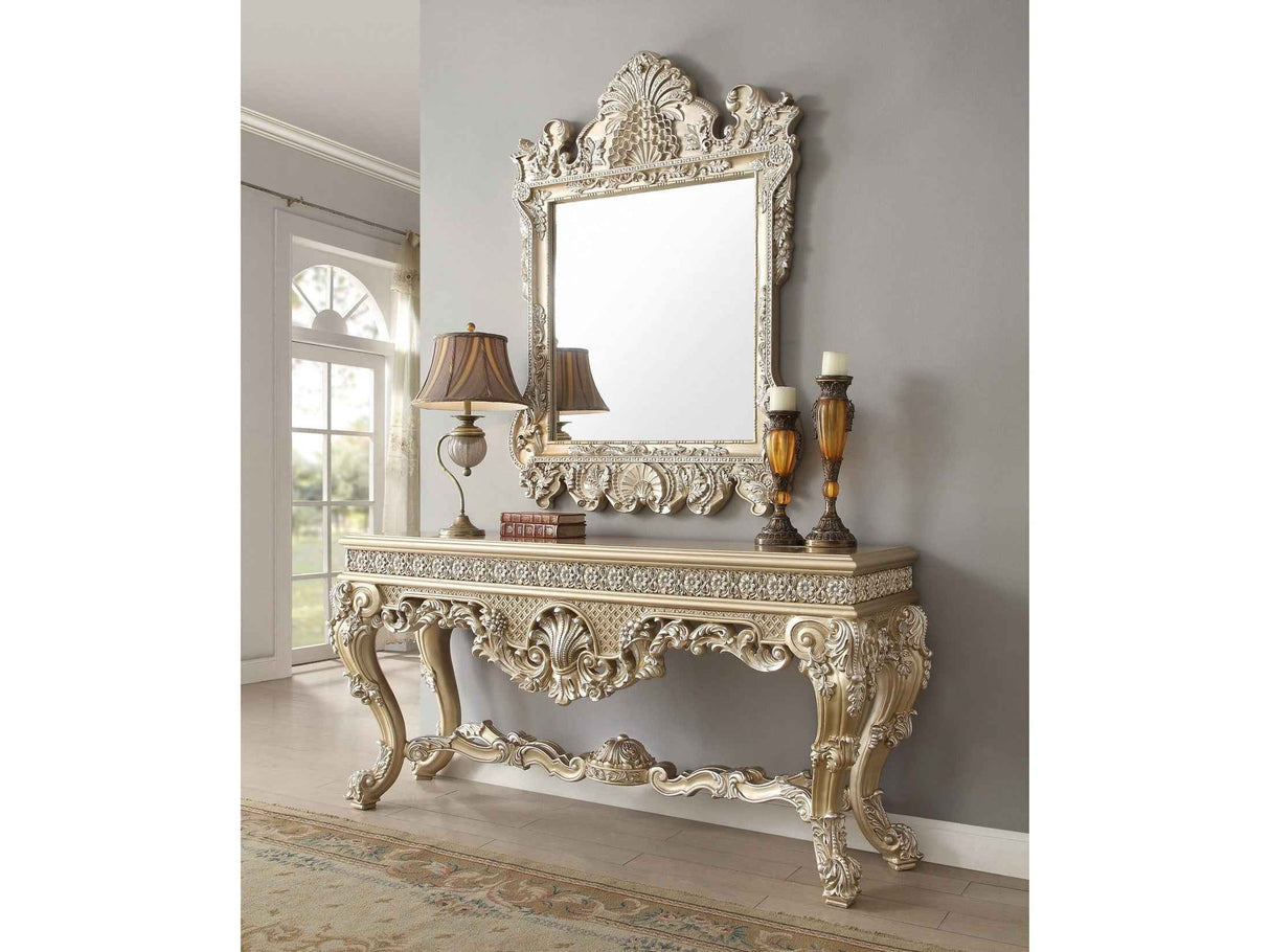 HD-8022 Champagne Gold Console Table by Homey Design at Eve Furniture