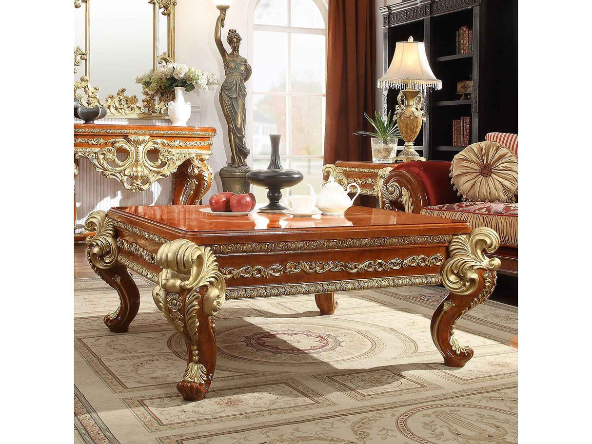 HD-8024 Cedar Red Coffee Table by Homey Design at Eve Furniture