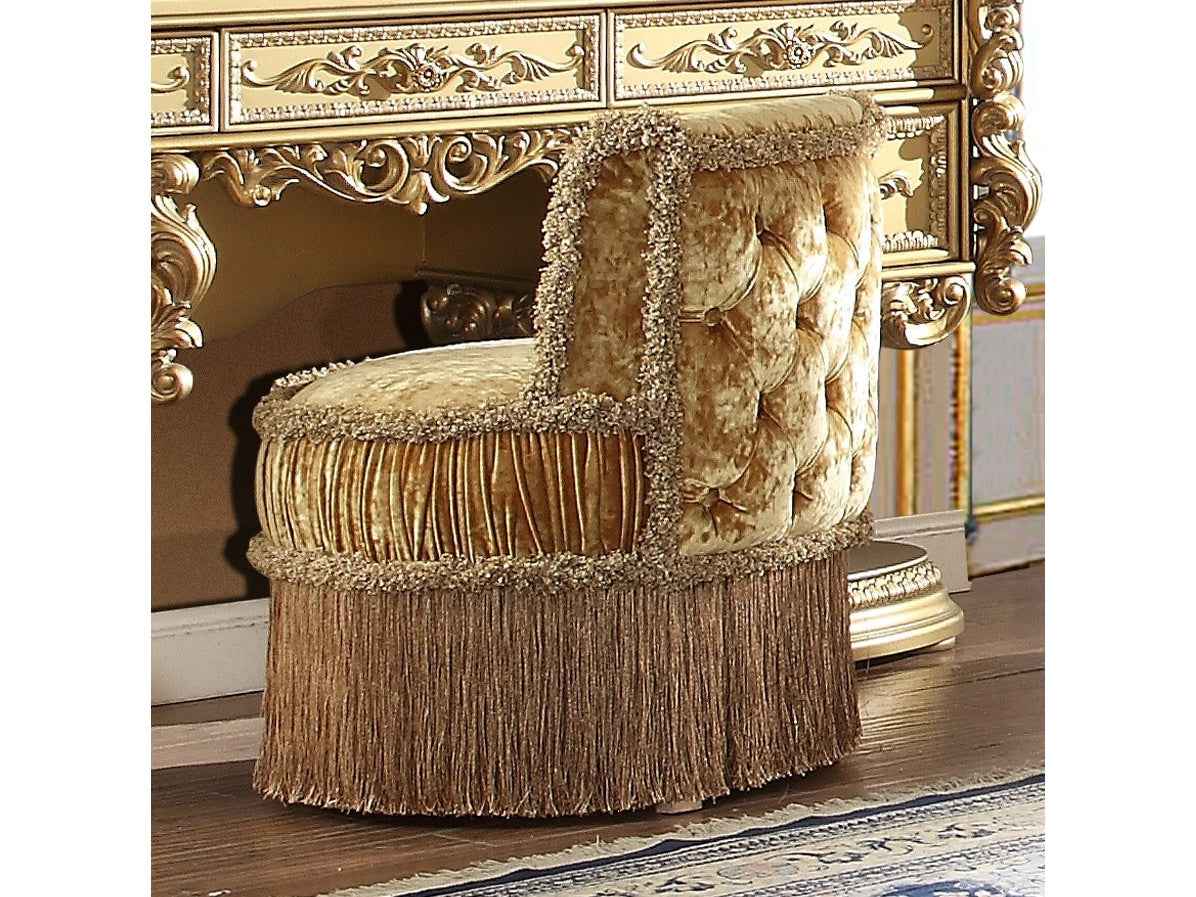 HD-8086 Bright Gold Stool by Homey Design at Eve Furniture