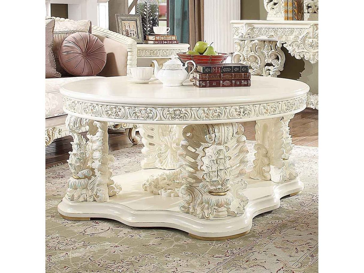 HD-8089 White Gloss Coffee Table by Homey Design at Eve Furniture