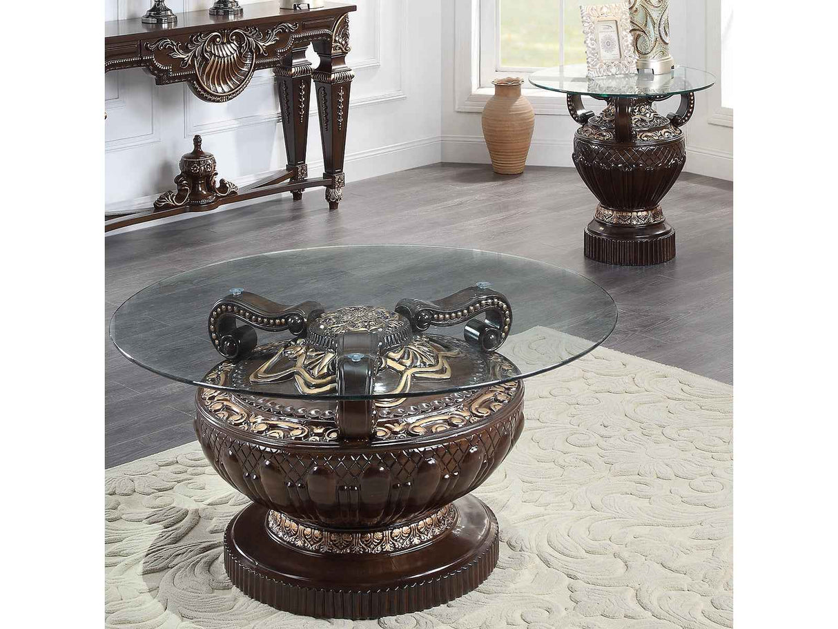 HD-8908C Cherry 3-Piece Coffee Table Set by Homey Design at Eve Furniture