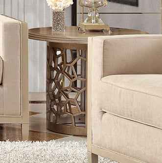 HD-8913CHAM Champagne 3-Piece Coffee Table Set by Homey Design at Eve Furniture