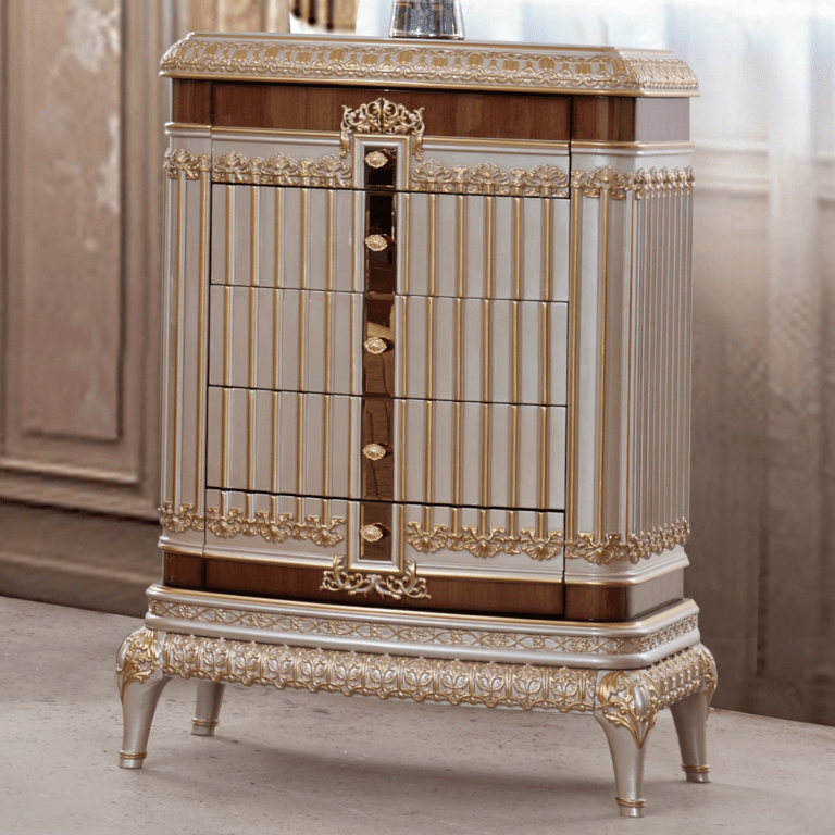 HD-CHE9021 Gold/Cherry/Pearl Chest by Homey Design at Eve Furniture