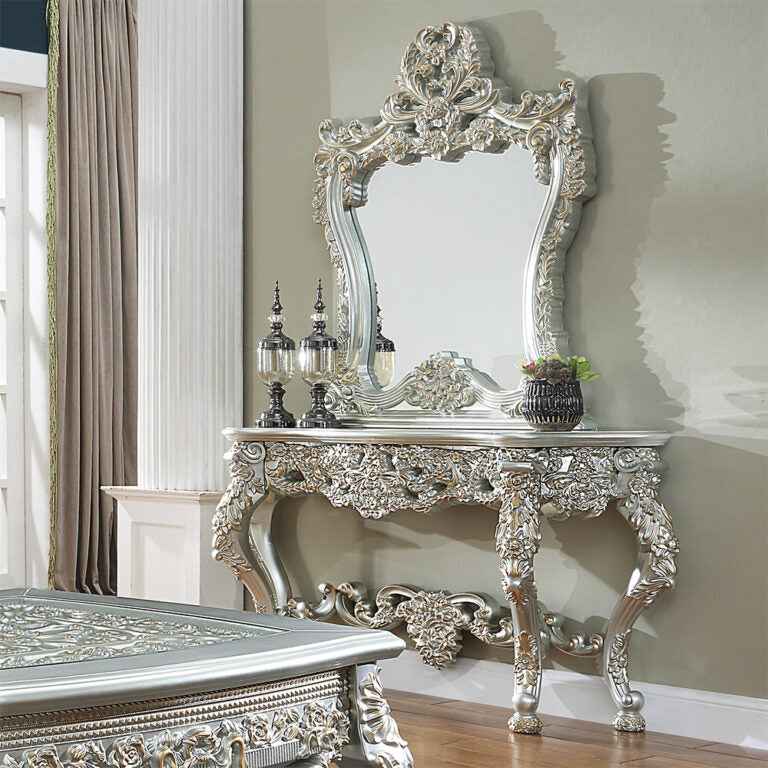 HD-CON905S Silver Console Table by Homey Design at Eve Furniture