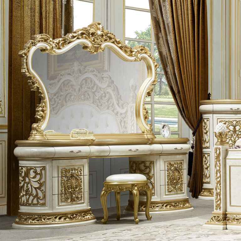 HD-DR903 Ivory/Gold Highlights Dresser by Homey Design at Eve Furniture