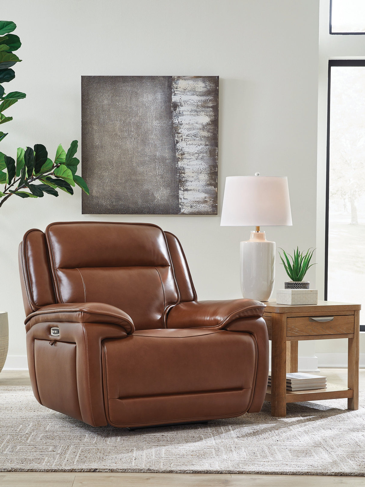 Healy Pier Chocolate Power Recliner by Ashley at Eve Furniture