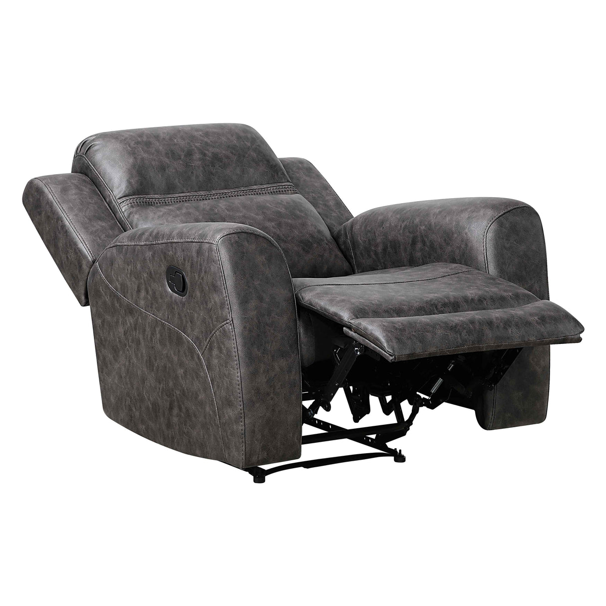 Hearth Charcoal Reclining Chair by Homelegance at Eve Furniture