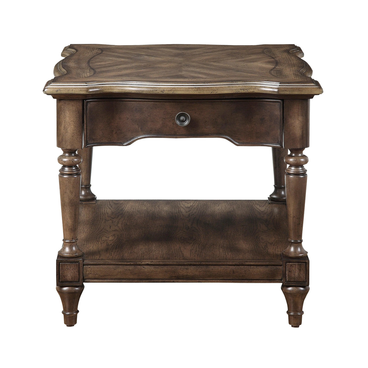 Heath Court Brown Oak End Table by Homelegance at Eve Furniture