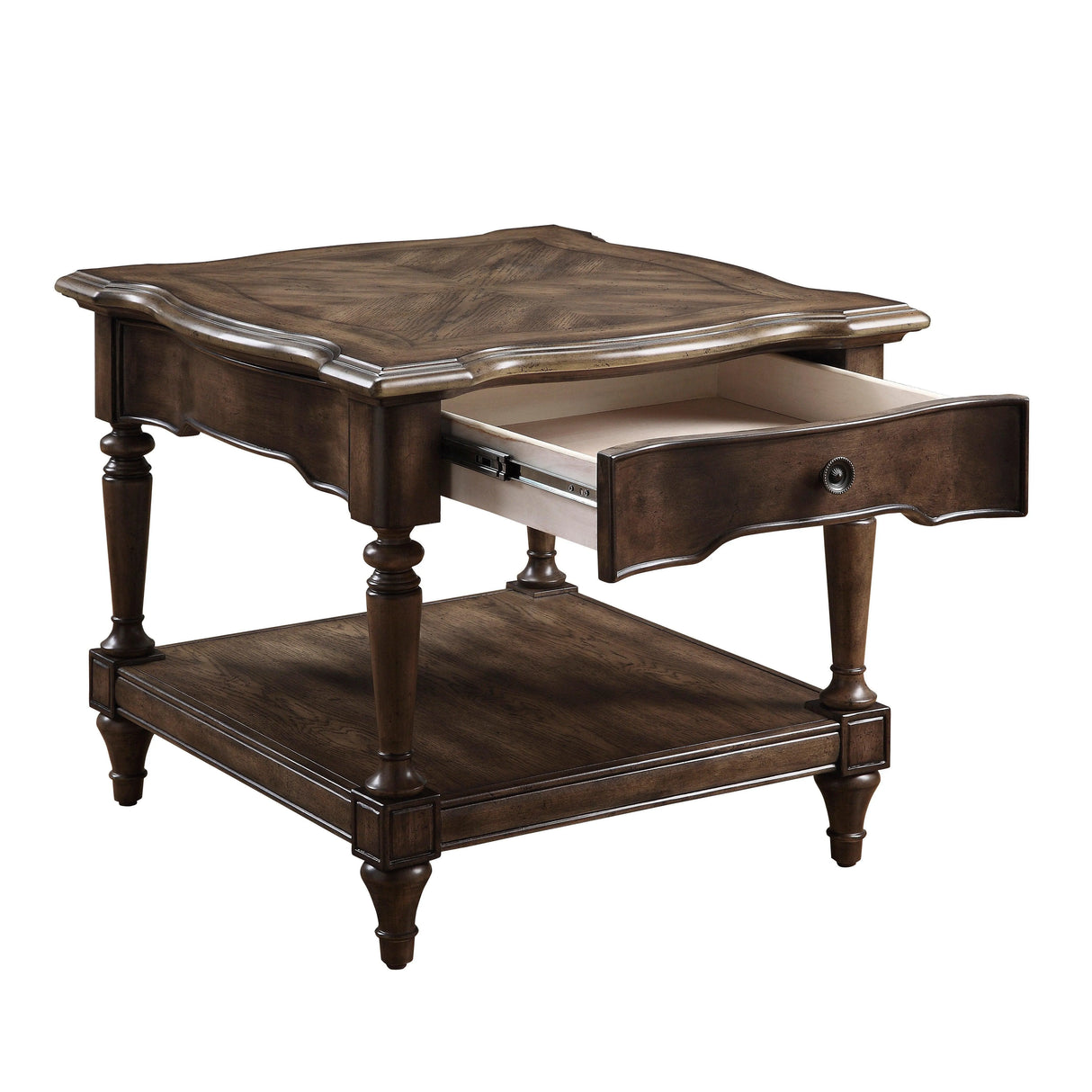 Heath Court Brown Oak End Table by Homelegance at Eve Furniture