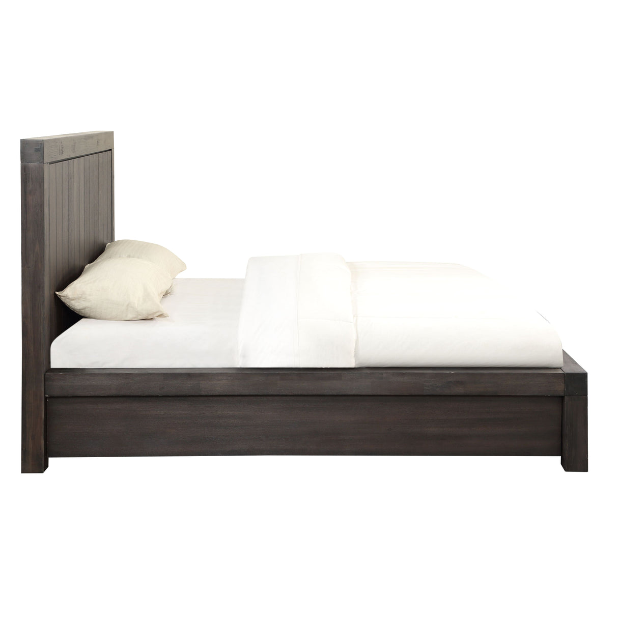 Heath Wood Queen Platform Bed in Basalt Grey by Modus Furniture at Eve Furniture