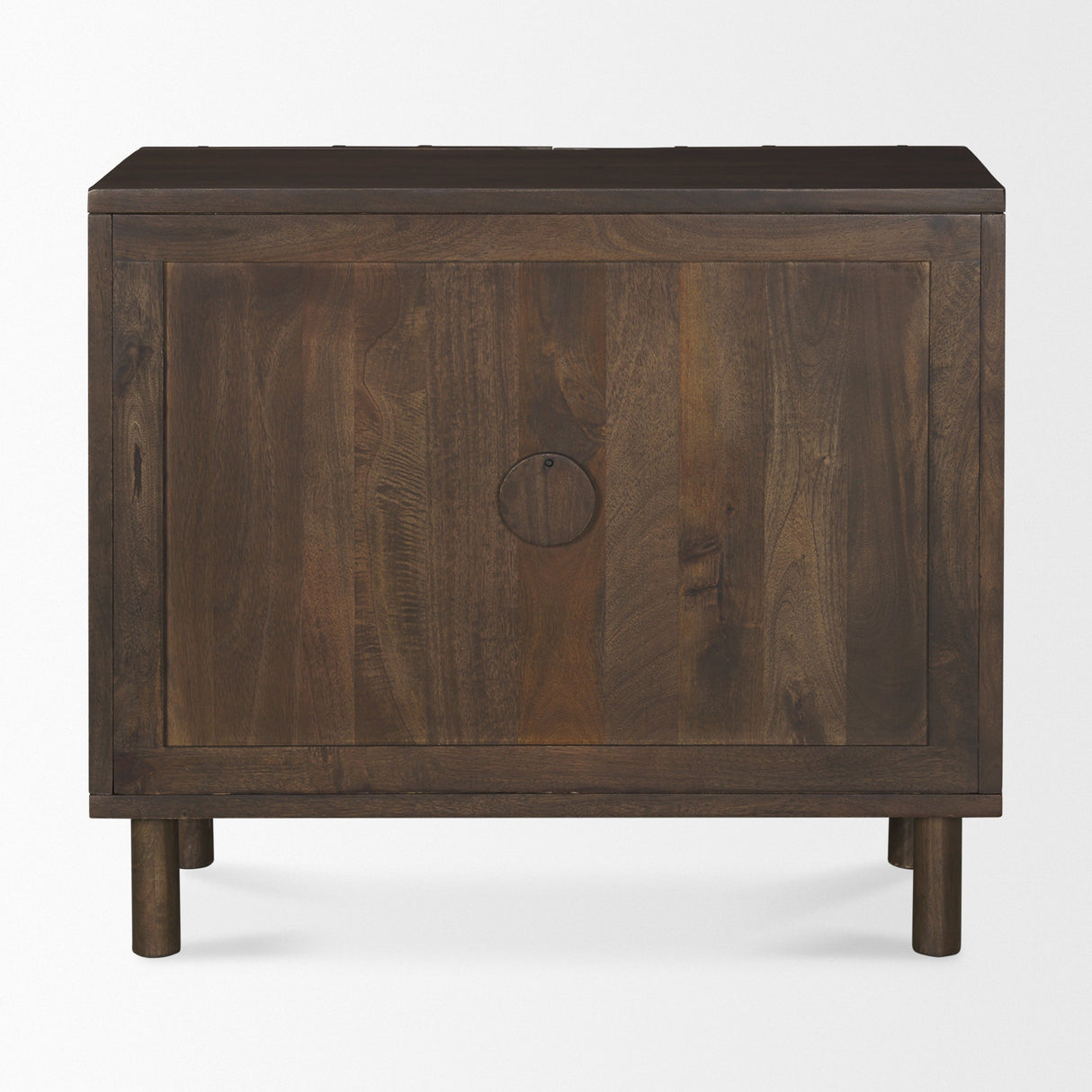 Heera Dark Brown Diamond Motif w/ Shelf Accent Cabinet by Mercana at Eve Furniture