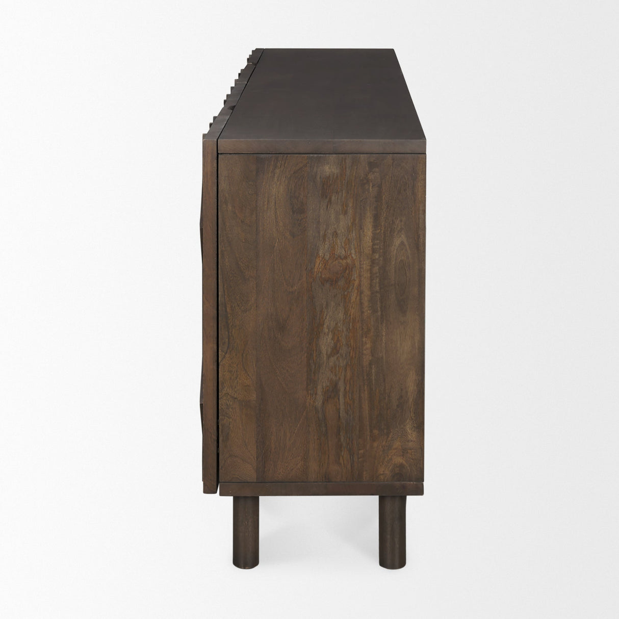 Heera Dark Brown Diamond Motif w/ Shelf Sideboard by Mercana at Eve Furniture