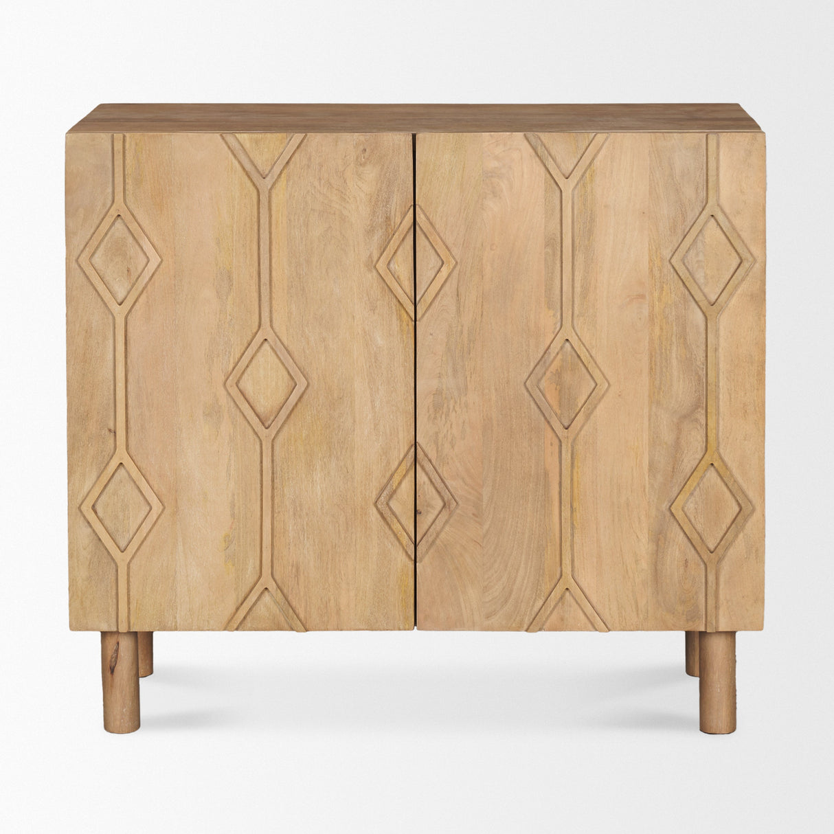 Heera Light Brown Diamond Motif w/ Shelf Accent Cabinet by Mercana at Eve Furniture