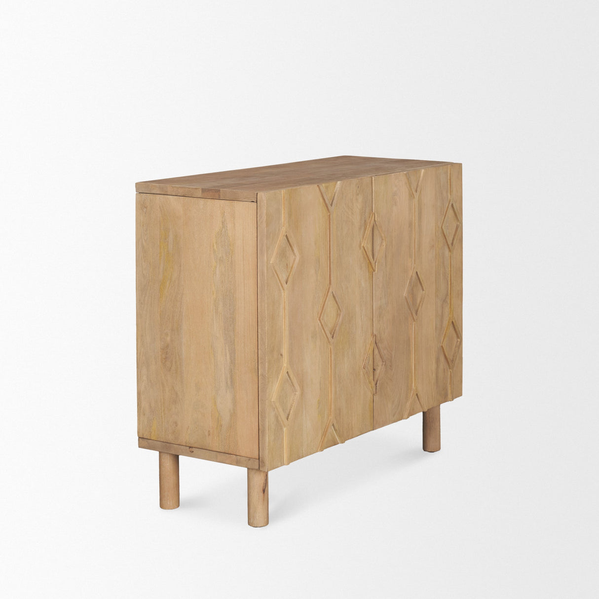 Heera Light Brown Diamond Motif w/ Shelf Accent Cabinet by Mercana at Eve Furniture