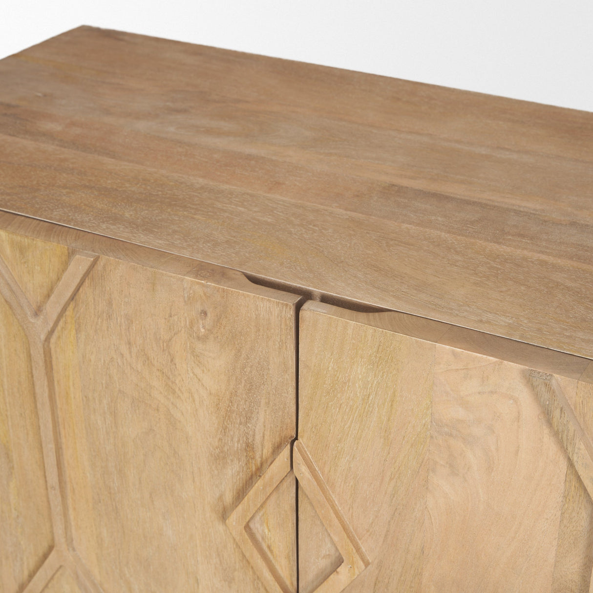 Heera Light Brown Diamond Motif w/ Shelf Accent Cabinet by Mercana at Eve Furniture