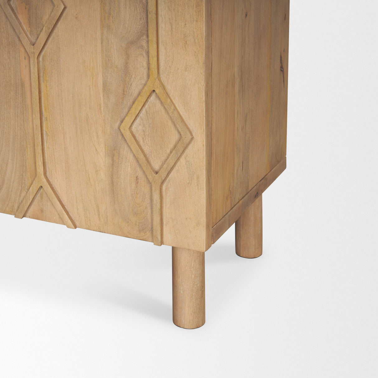 Heera Light Brown Diamond Motif w/ Shelf Accent Cabinet by Mercana at Eve Furniture