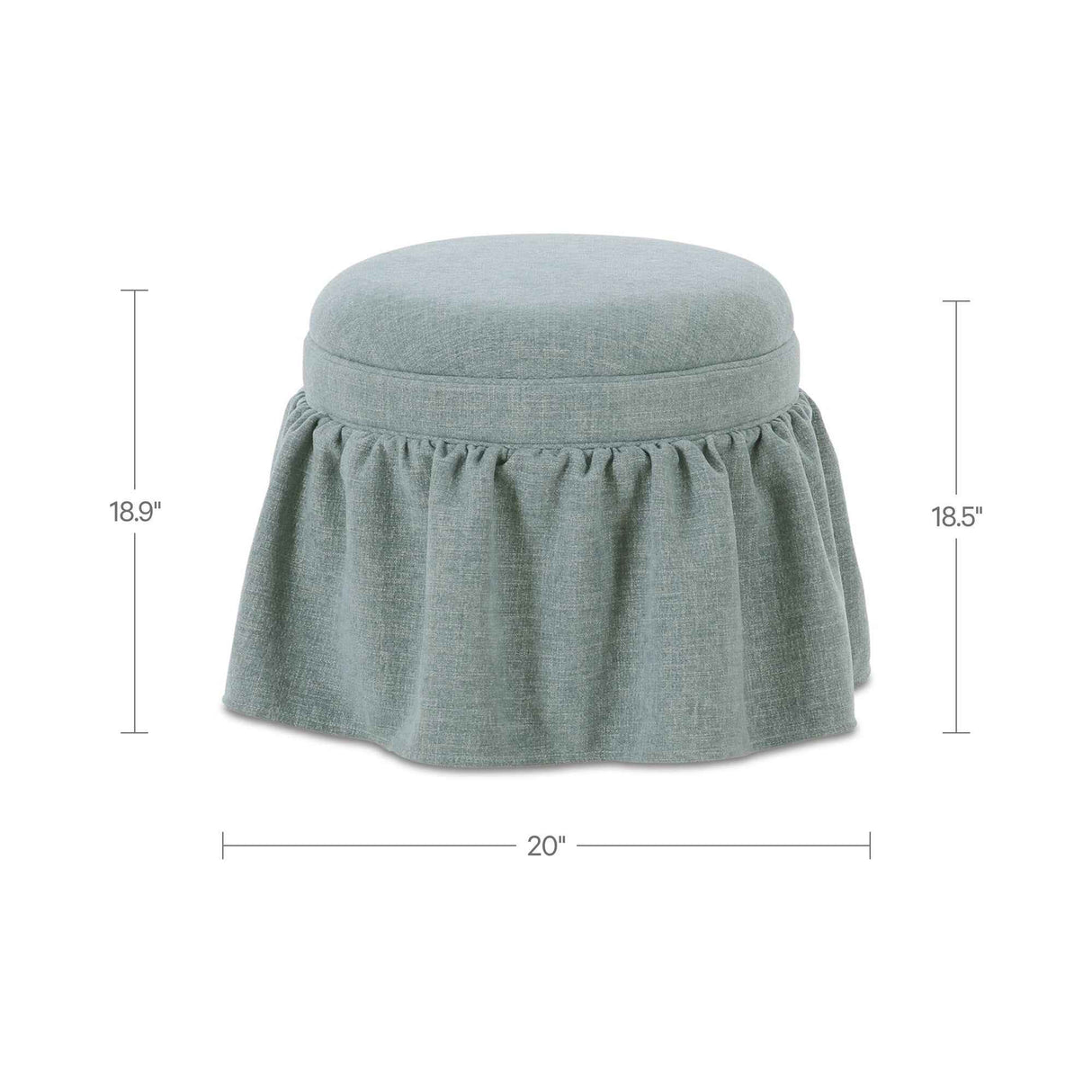 Heidi Light Blue Storage Ottoman by Moe's Home at Eve Furniture