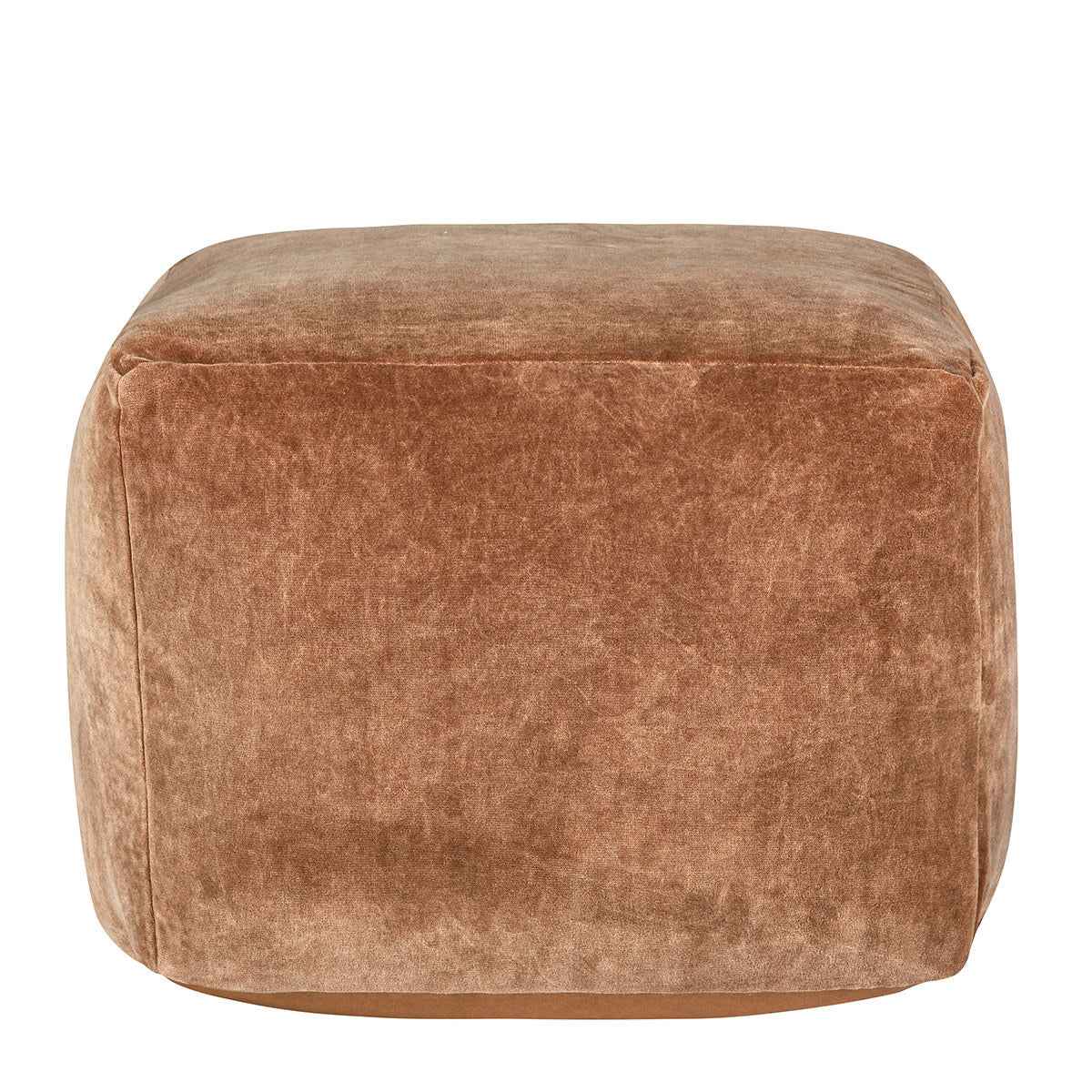 Heirloom Brown Velvet Pouf by Classic Home at Eve Furniture