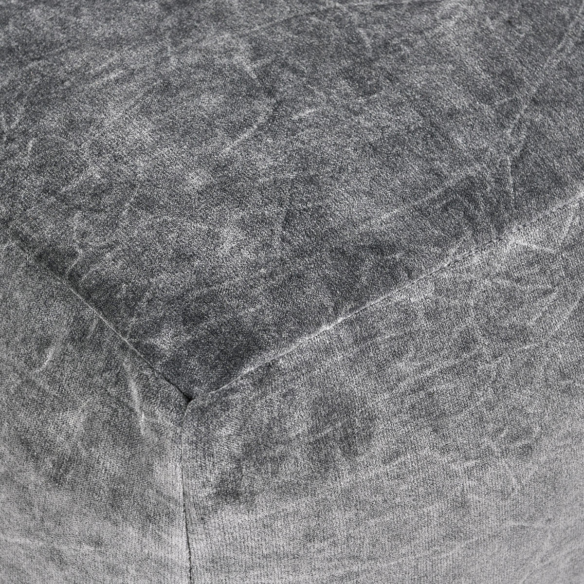Heirloom Gray Velvet Pouf by Classic Home at Eve Furniture