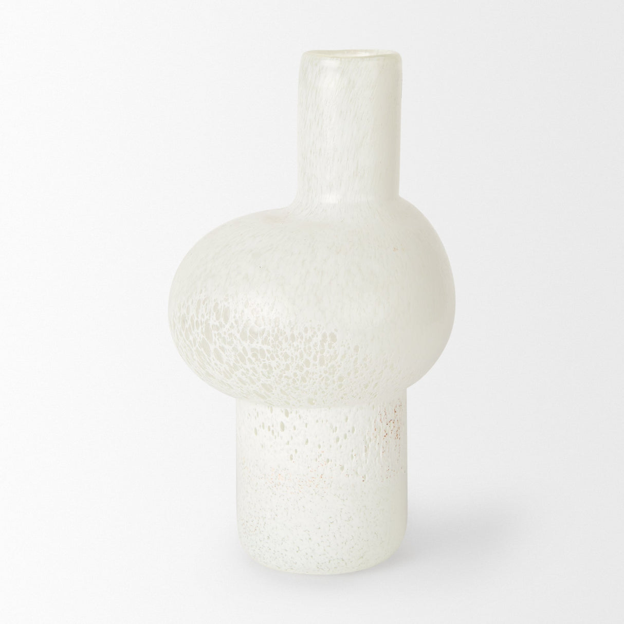 Heket Tall White Glass Vase by Mercana at Eve Furniture