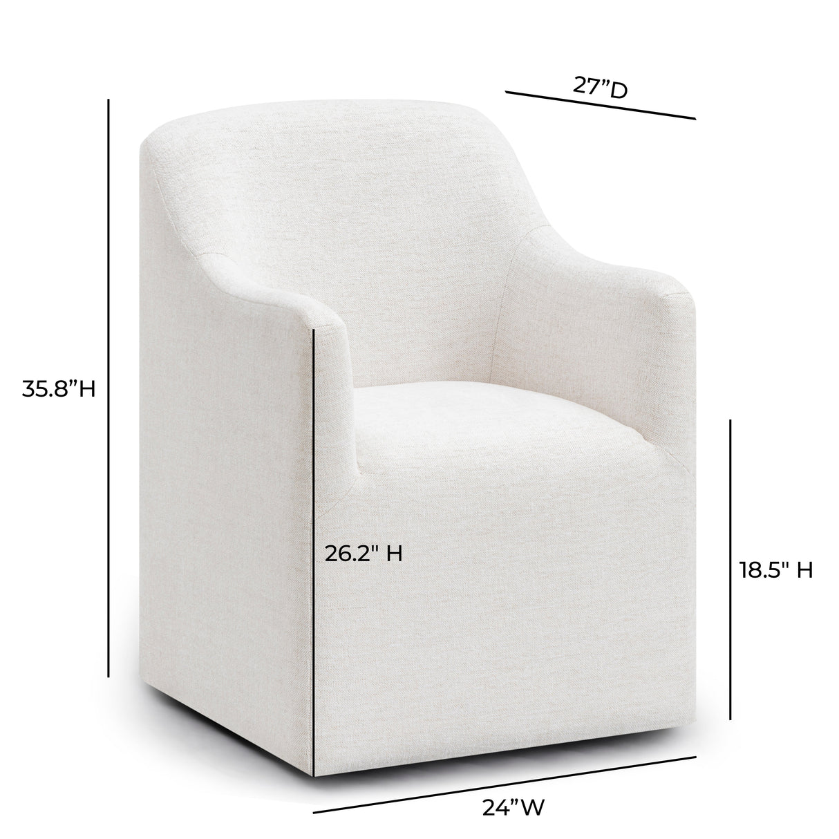 Helena Tall Textured Weave Performance Fabric Dining Chair by TOV Furniture at Eve Furniture