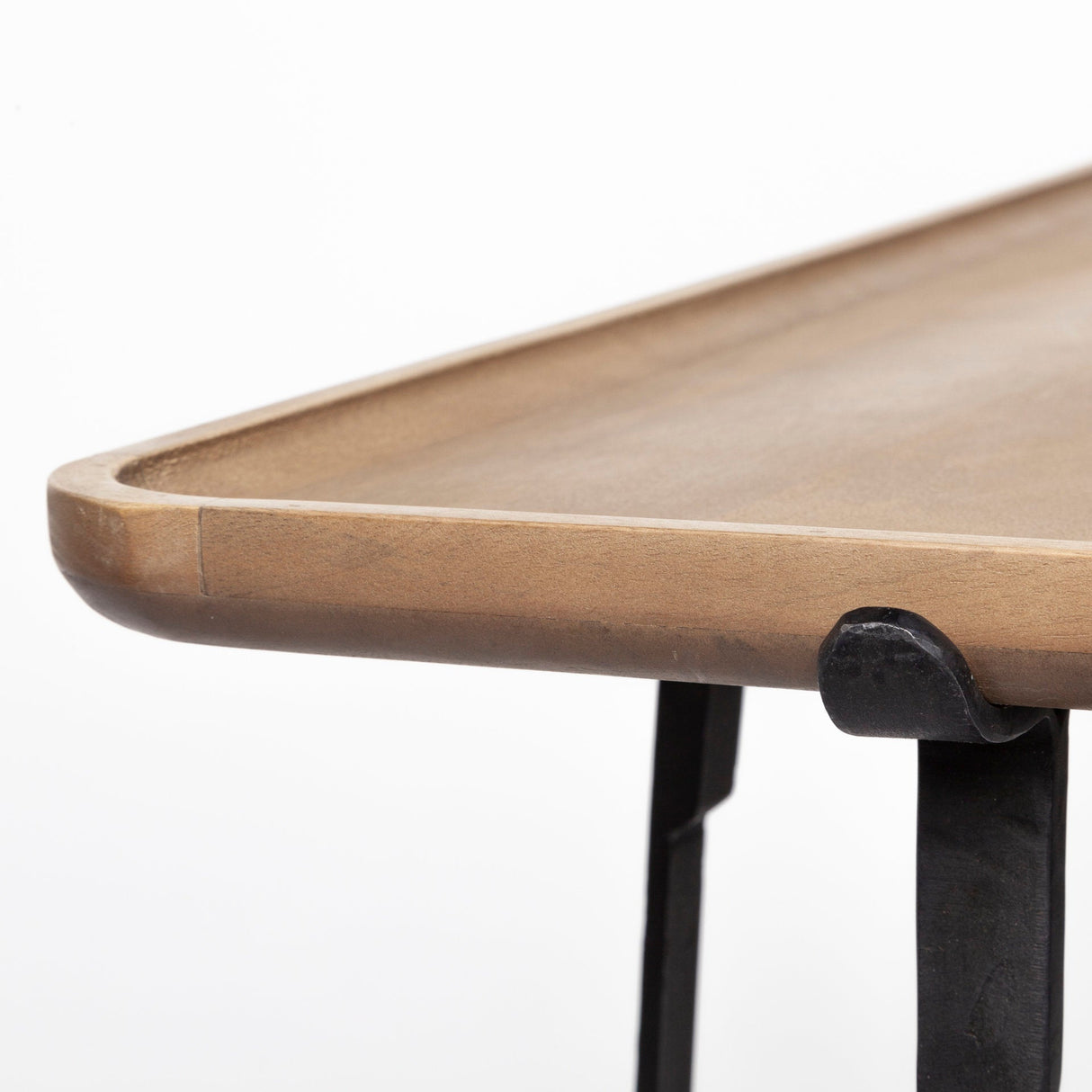 Helios II Rectangular Brown Raised Edge Top Console Table by Mercana at Eve Furniture