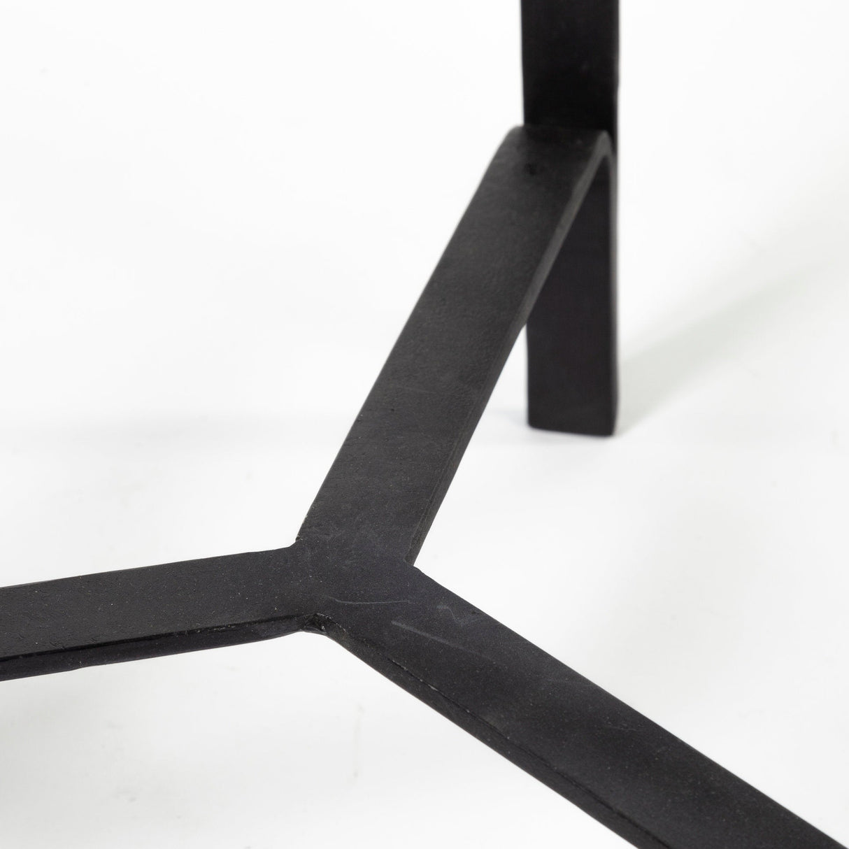 Helios III 20L x 24H Set of Two Round Brown Solid Wood Iron Base Nesting End/Side Tables by Mercana at Eve Furniture