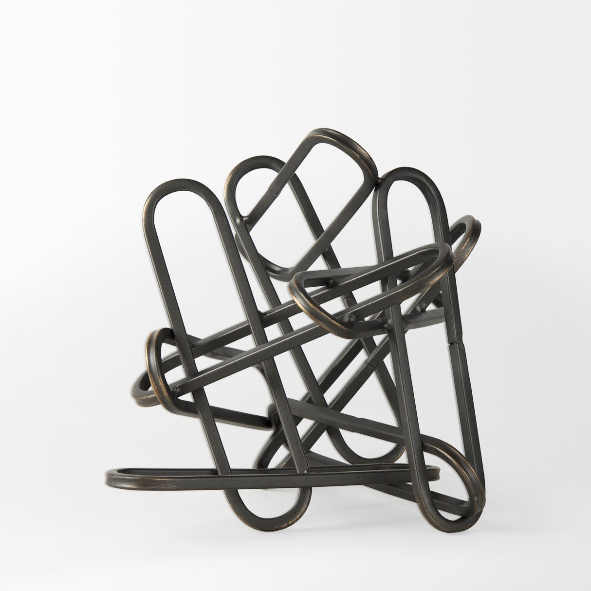 Henderson 10.4L x 8.3W x 7.7H Black Metal Paperclip Decorative Object by Mercana at Eve Furniture