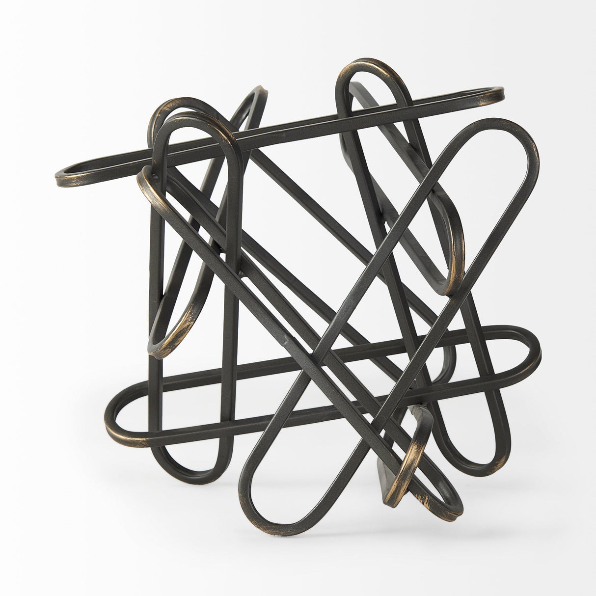 Henderson 12.2L x 9.1W x 9.1H Black Metal Paperclip Decorative Object by Mercana at Eve Furniture