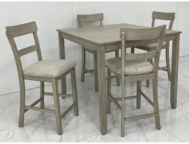 Henderson Driftwood 5-Piece Counter Height Dining Set by Crown Mark at Eve Furniture