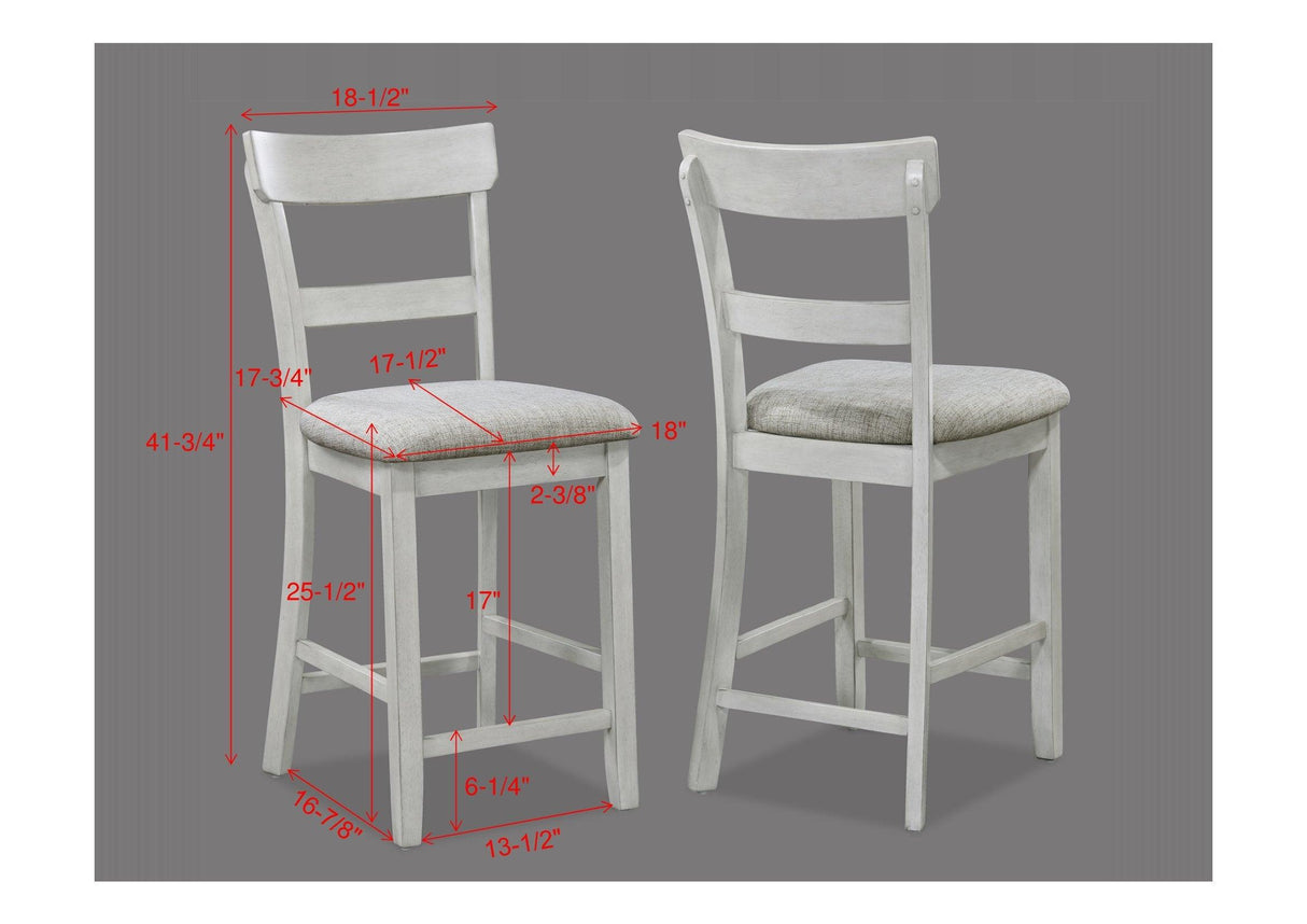 Henderson Driftwood 5-Piece Counter Height Dining Set by Crown Mark at Eve Furniture