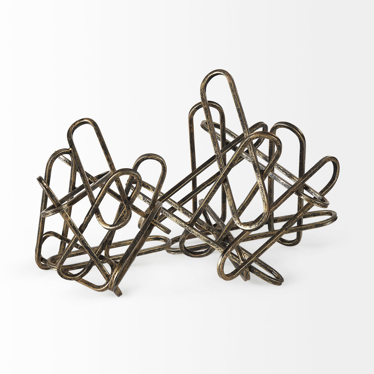 Henderson II 10L x 12W Gold Metal Paperclip Object by Mercana at Eve Furniture