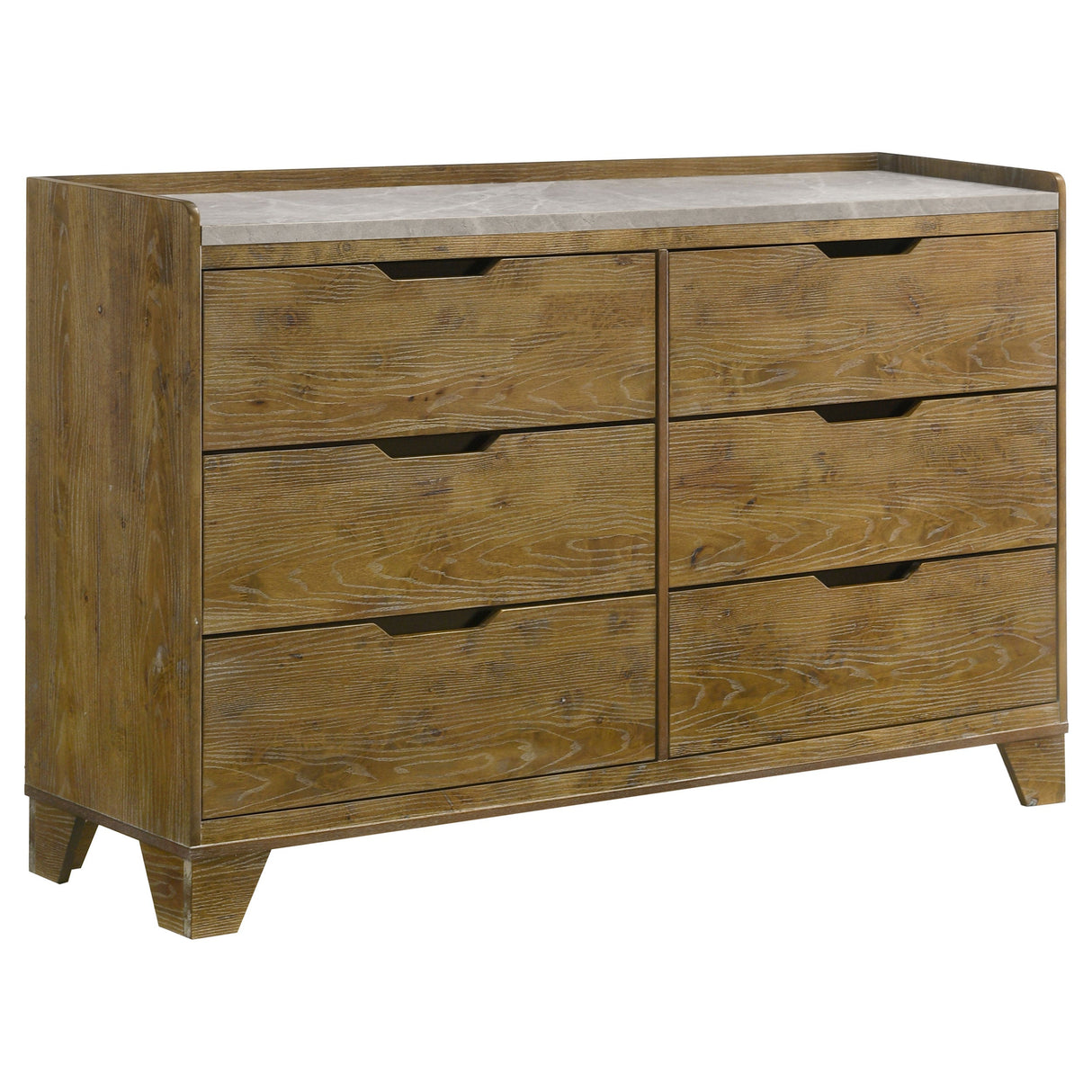 Henderson Medium Oak 6-drawer Bedroom Dresser Cabinet by Coaster at Eve Furniture