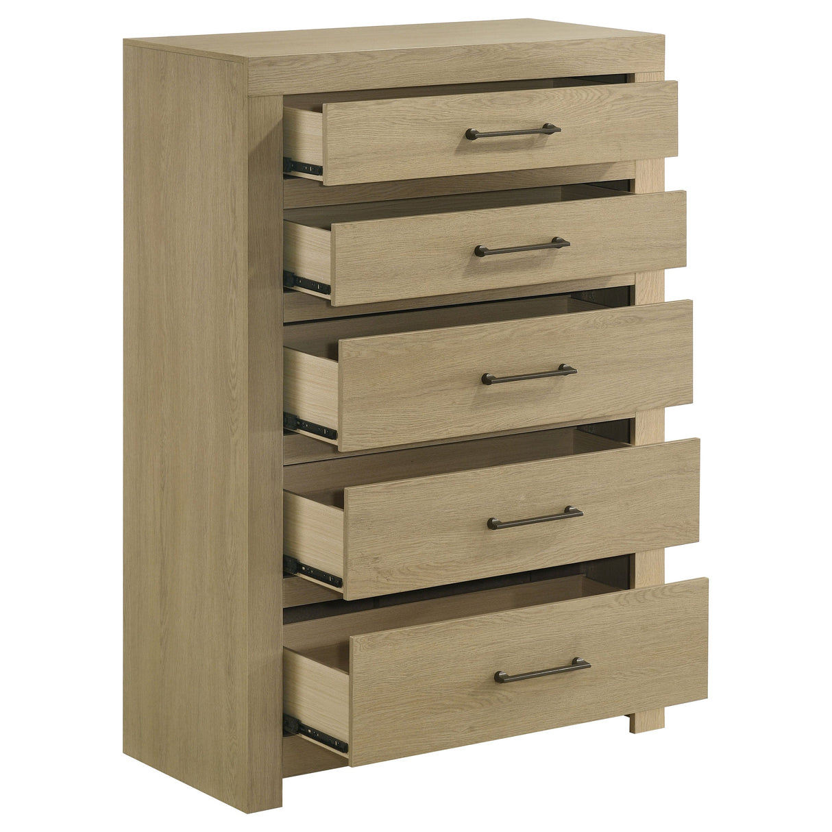 Hendricks Light Oak 5-drawer Bedroom Chest of Drawers by Coaster at Eve Furniture