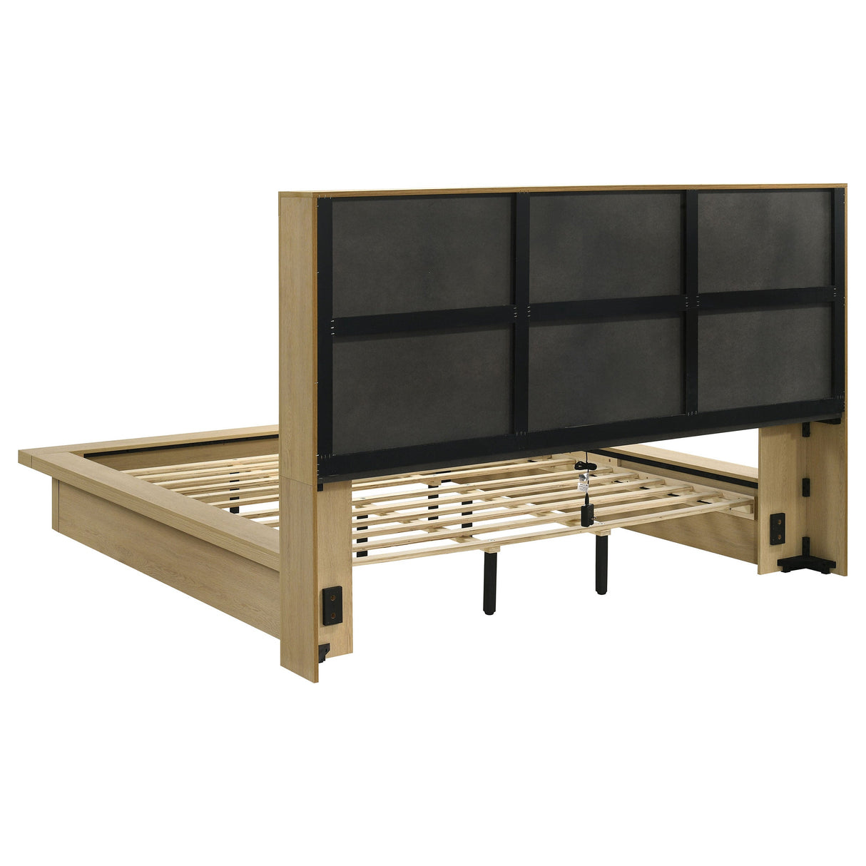 Hendricks Light Oak California King Bookcase Headboard Platform Bed by Coaster at Eve Furniture