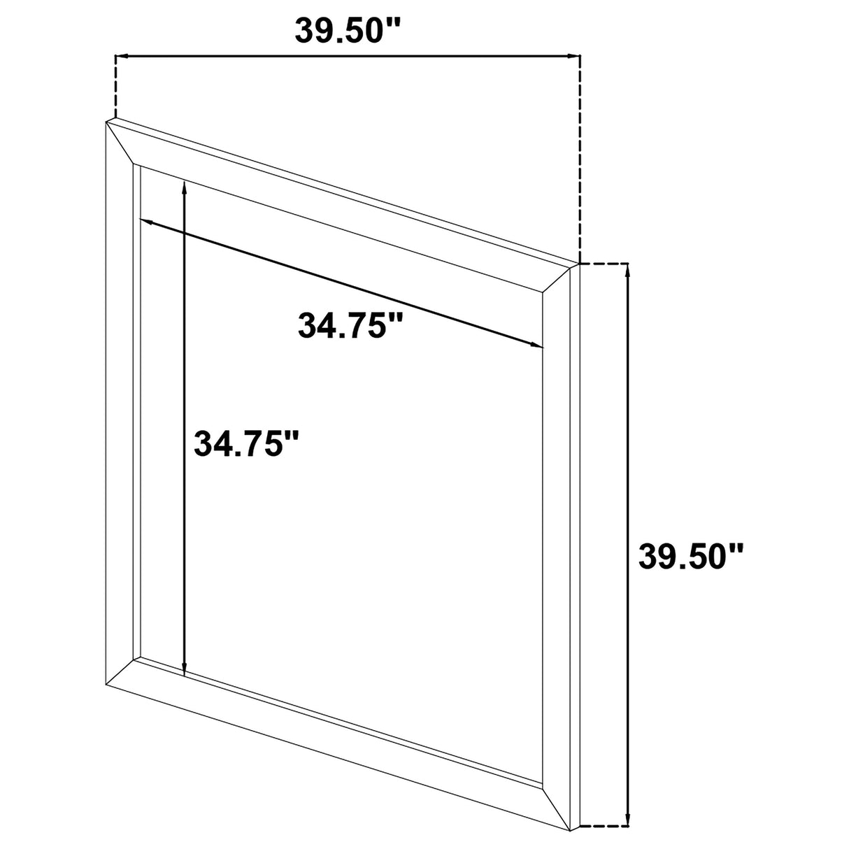 Hendricks Light Oak Dresser Mirror by Coaster at Eve Furniture