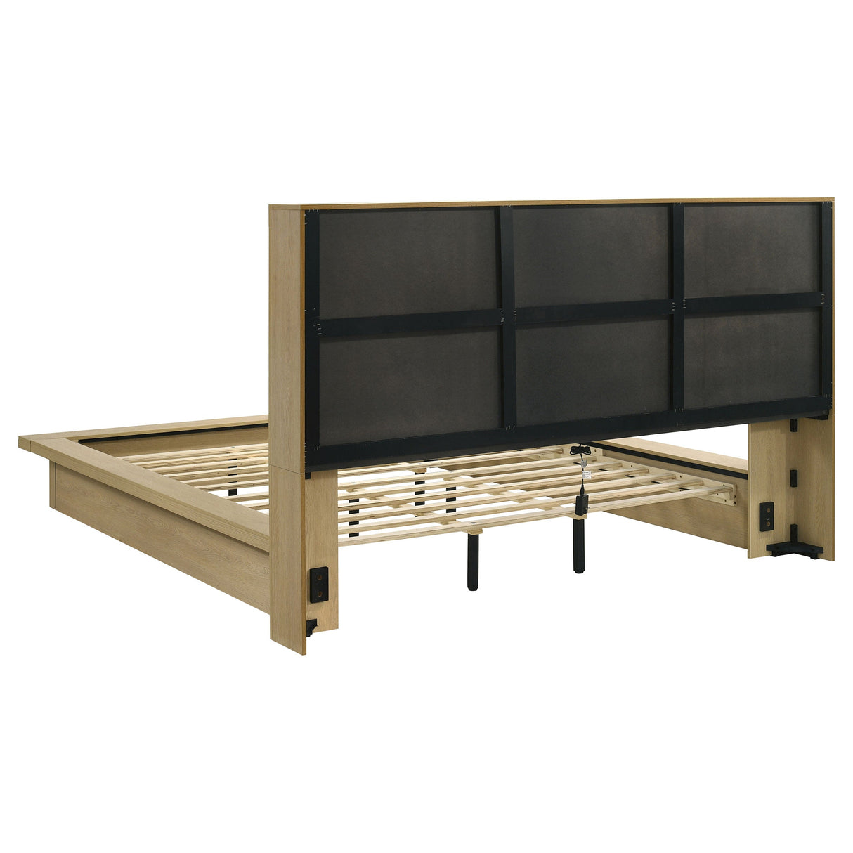 Hendricks Light Oak Eastern King Bookcase Headboard Platform Bed by Coaster at Eve Furniture