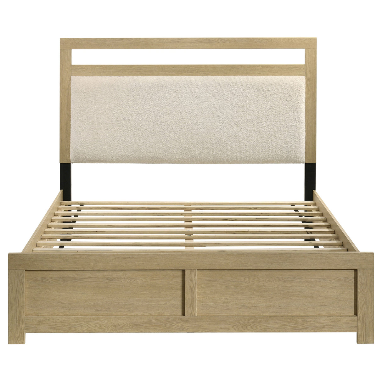 Hendricks Light Oak Queen Panel Headboard Platform Bed by Coaster at Eve Furniture