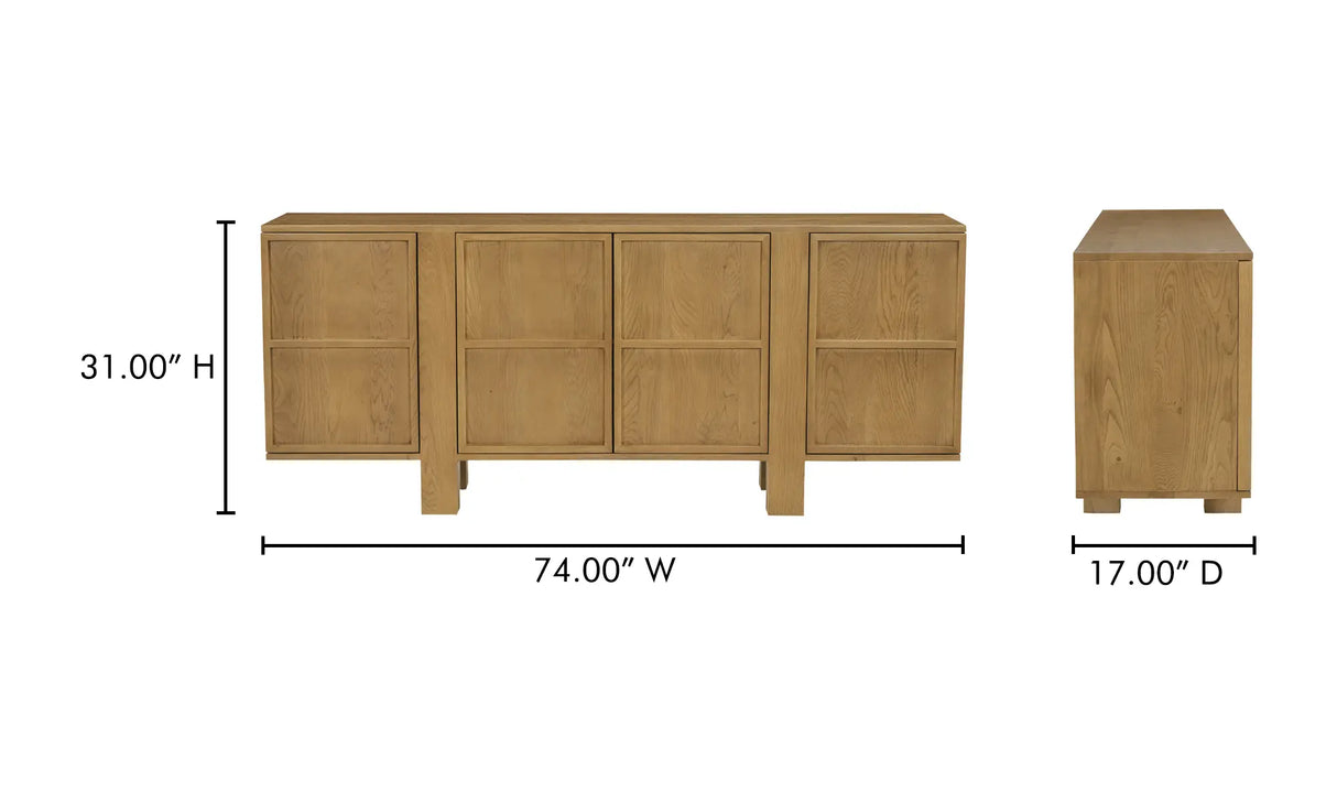 Henley Sideboard Brown by Moe's Home at Eve Furniture